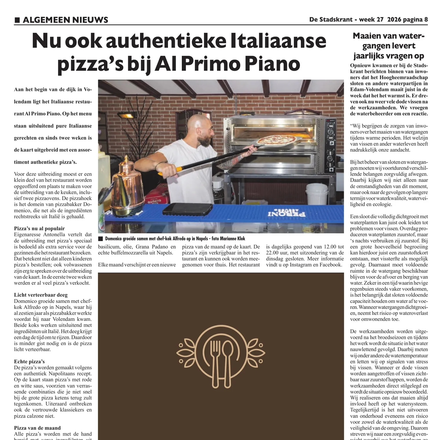 De Stadskrant, Al Primo Piano